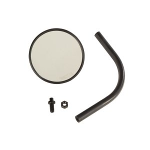 Jeep Wrangler Trail Mirror - Single - Rugged Ridge - Round - Tough Satin Black Powder Coat - `18-`22